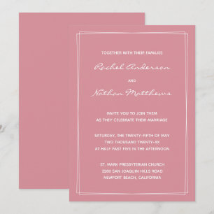 Hacienda Roos Minimalist Wedding Invitation