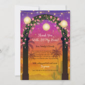 Hacienda Sunset Bloemenboog Dank u Kaart (Voorkant)