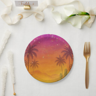 Hacienda Sunset Bruisende Fiesta Quinceañera  Papieren Bordje