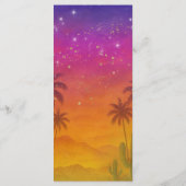 Hacienda Sunset Floral Arch 15th Quinceañera Menu (Achterkant)