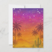 Hacienda Sunset Floral Arch 15th Quinceañera RSVP Kaart (Achterkant)