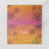 Hacienda Sunset Vibrant Fiesta Quinceañera Plaatskaartje (Buitenkant ongevouwen)