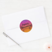 Hacienda Sunset Vibrant Fiesta Quinceañera Ronde Sticker (Envelop)
