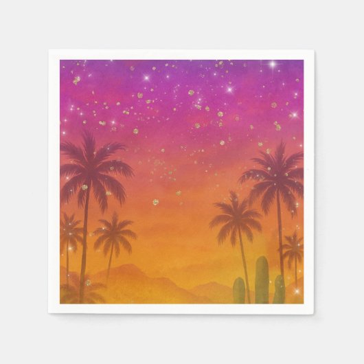 Hacienda Sunset Vibrant Fiesta Quinceañera Servet (Voorkant)