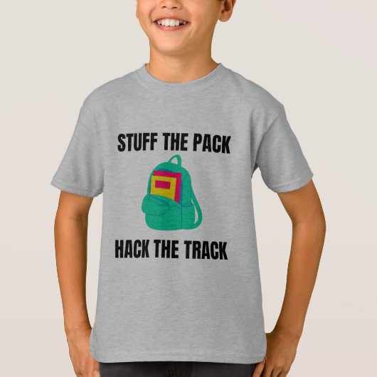 HACK AANVAL OP SCHOOL T-SHIRT (Voorkant)