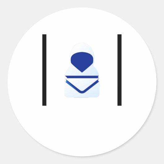 Hack Check Hoodie Ronde Sticker (Voorkant)