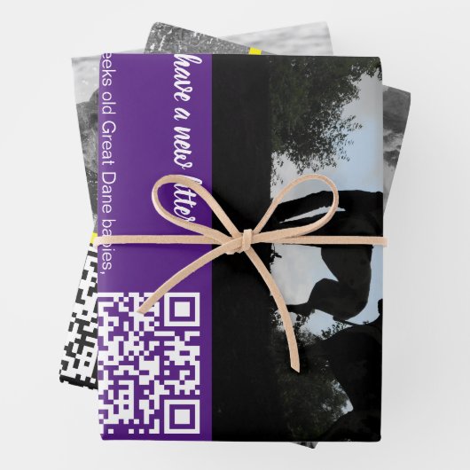 Hack de verpakking: Promotie voor puppy verkoop  Inpakpapier Vel (In situ)
