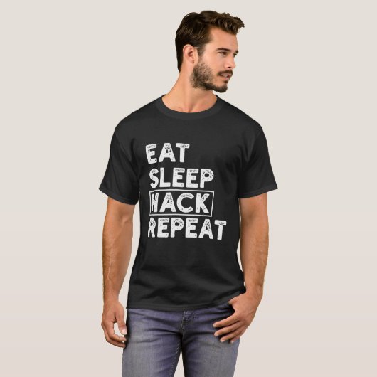Hack Hacker Hacking T-shirt (Voorkant volledig)