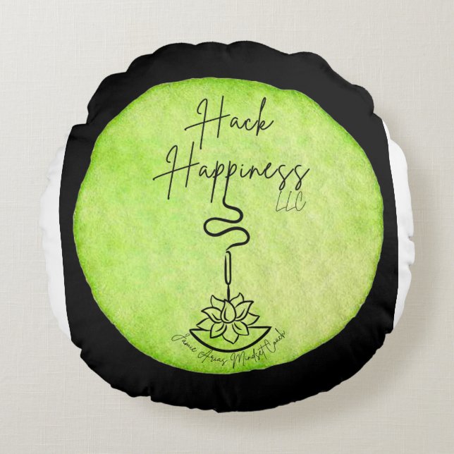 Hack Happiness Meditatiekussen Rond Kussen (Voorkant)