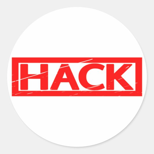 Hack Stamp Ronde Sticker (Voorkant)