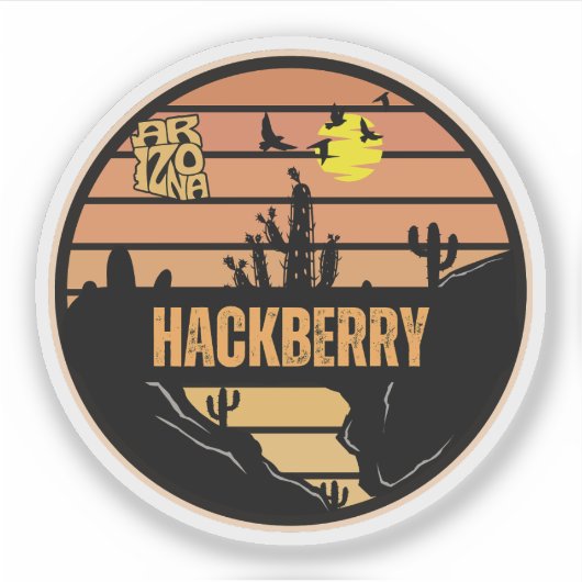 Hackberry, Arizona Sticker (Voorkant)