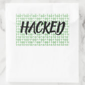 HACKED Binary Code Rechthoekige Sticker (Tas)