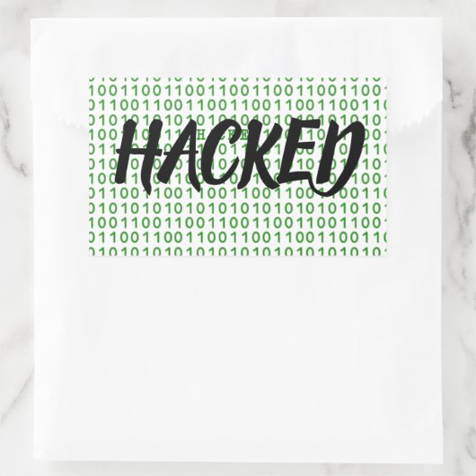 HACKED Binary Code Rechthoekige Sticker (Tas)