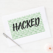 HACKED Binary Code Rechthoekige Sticker (Envelop)