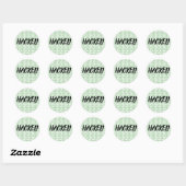 HACKED Binary Code Ronde Sticker (Vel)