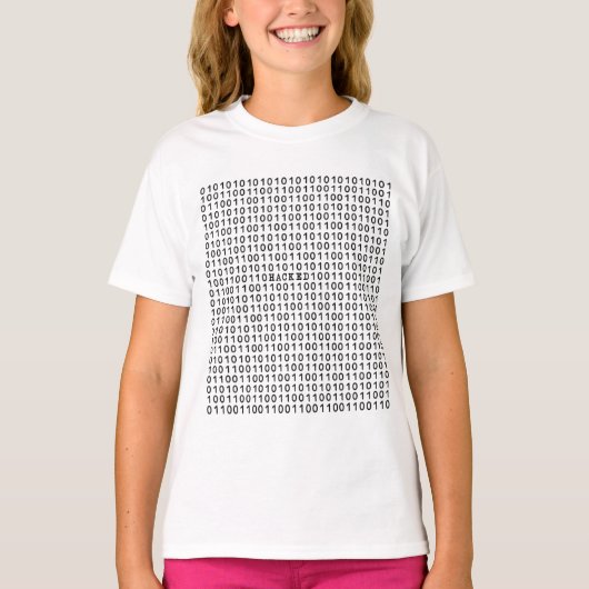 HACKED-computercode T-shirt (Voorkant)