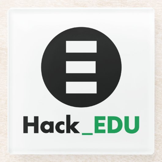 HackEDU Glass Onderzetter (Voorkant)