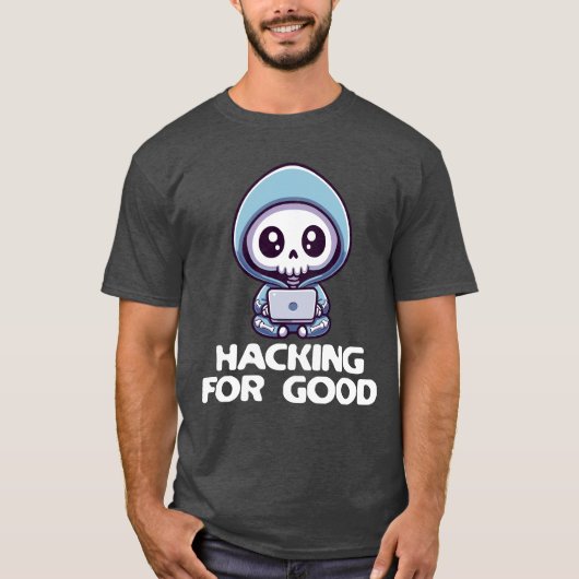 Hacken voor goede ethische hacker cybersecurity t-shirt (Voorkant)