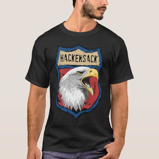 Hackensack Amerikaanse Indiaanse stam adelaar Inst T-shirt (Voorkant)