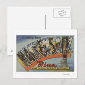 Hackensack, Minnesota - Grote letterscènes Briefkaart (Voorkant / Achterkant)