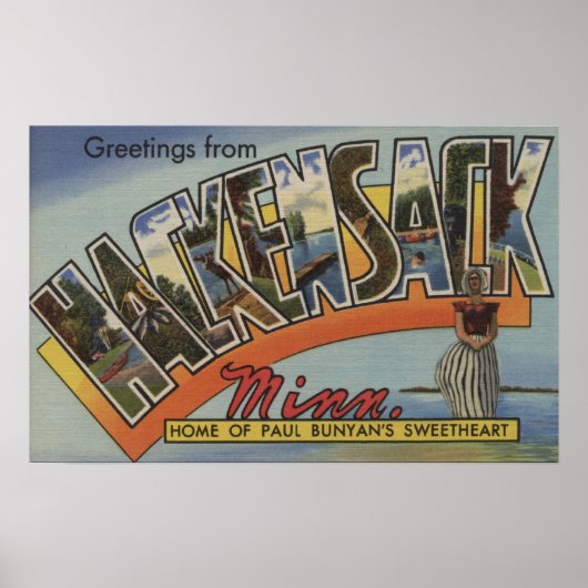 Hackensack, Minnesota - Grote letterscènes Poster (Voorkant)