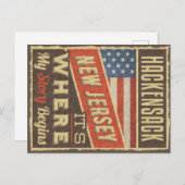 Hackensack New Jersey Briefkaart (Voorkant / Achterkant)