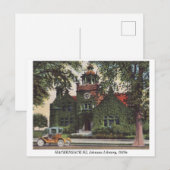 HACKENSACK NJ Johnson Library vintage jaren 1910 Briefkaart (Voorkant / Achterkant)