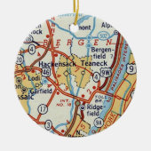 Hackensack NJ  Map Keramisch Ornament (Voorkant)