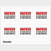Hacker Andere uw computer Vierkante Sticker (Vel)