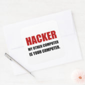 Hacker Andere uw computer Vierkante Sticker (Envelop)
