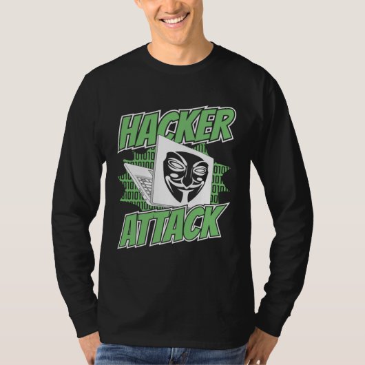 Hacker Attack White Hat Black Hat Ethical Hacking  T-shirt (Voorkant)