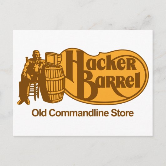 Hacker Barrel: De oude Geboste Winkel Briefkaart (Voorkant)