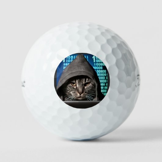 Hacker Black Cat Golfballen (Voorkant)