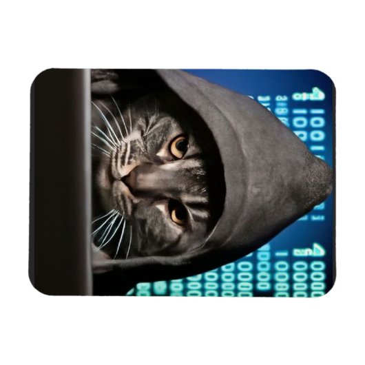 Hacker Black Cat Magneet (Horizontaal)