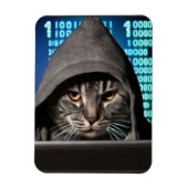 Hacker Black Cat Magneet (Verticaal)