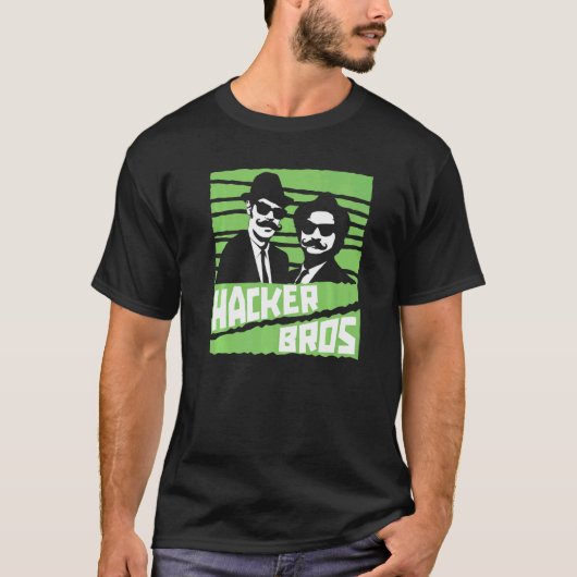 Hacker Bros Coder Software Engineer Programming C T-shirt (Voorkant)