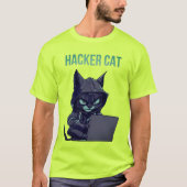 "Hacker Cat: Code Whisperer T-shirt" T-shirt (Voorkant)