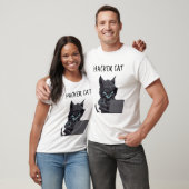 Hacker Cat Design T-shirt (Unisex)
