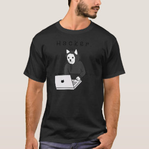 Hacker Cat Security Engineer Gift T-shirt