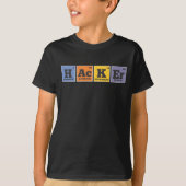 Hacker Chemist Elements Programmer T-shirt (Voorkant)