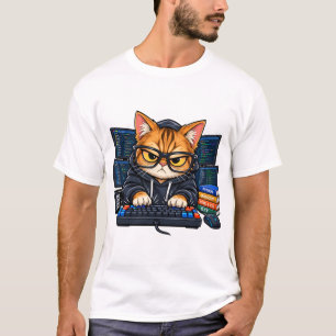 Hacker Coder Kat Developer Grappig Tech Cadeau T-S T-shirt