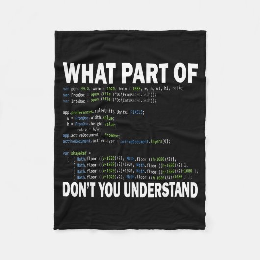 Hacker Computer Programmer Apparel Coding What Par Fleece Deken (Voorkant)