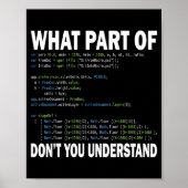 Hacker Computer Programmer Apparel Coding What Par Poster (Voorkant)