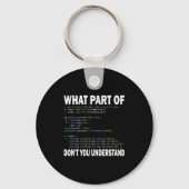 Hacker Computer Programmer Apparel Coding What Par Sleutelhanger (Voorkant)