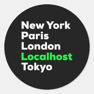 Hacker Cybersecurity Pentester Localhost Ronde Sticker