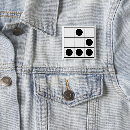 Hacker Emblem Vierkante Button 5,1 Cm (In situ)