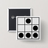 Hacker Emblem Vierkante Button 5,1 Cm (Voorkant /achterkant)