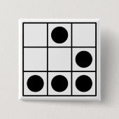 Hacker Emblem Vierkante Button 5,1 Cm (Voorkant)