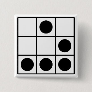 Hacker Emblem Vierkante Button 5,1 Cm