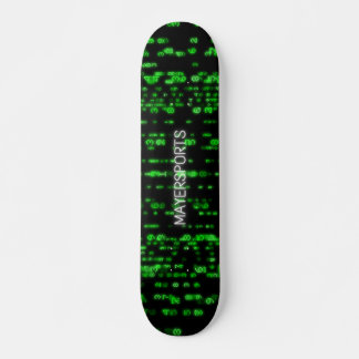 Hacker green number design persoonlijk skateboard